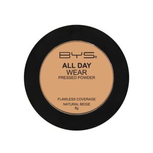 BYS ALL DAY WEAR PRESSED POWDER FLAWLESS COVERAGE 03 NATURAL BEIGE