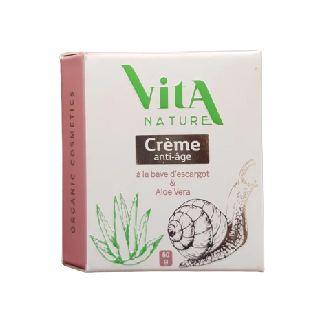 VITA NATURE CRÈME ANTI-ÂGE À LA BAVE D'ESCARGOT 50G