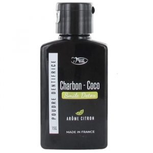 DENTI-SMILE POUDRE DENTIFRICE CHARBON ET COCO ARÔME CITRON 15G
