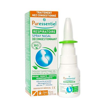 PURESSENTIEL RESPIRATOIRE SPRAY NASAL DÉCONGESTIONNANT 15ML