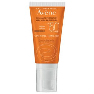 AVÈNE SOLAIRE CRÈME TEINTÉE SPF50+ PEAUX SENSIBLES SÈCHES 50ML