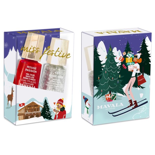 MAVALA KIT SWISS MISS FESTIVE MAGIC VERNIS À ONGLES x2