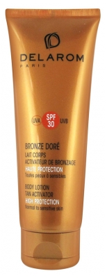 DELAROM BRONZE DORÉ LAIT CORPS ACTIVATEUR DE BRONZAGE SPF30 125ML