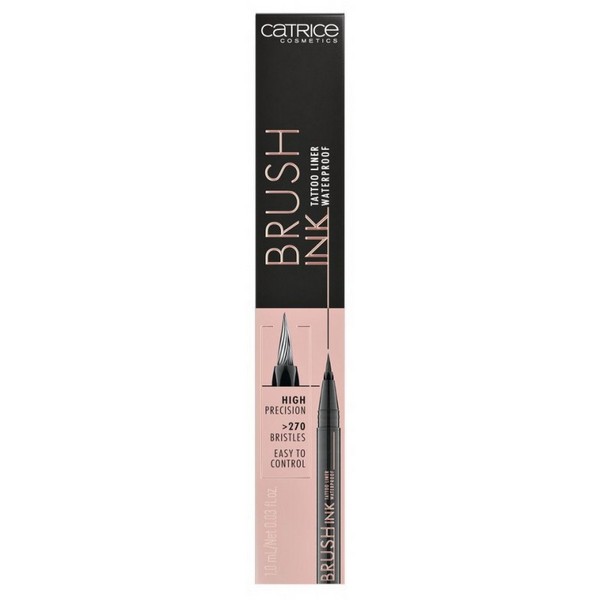 CATRICE BRUSH INK TATTOO EYELINER EFFET TATOUAGE 010 BLACK WATERPROOF