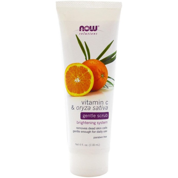 NOW SOLUTIONS GOMMAGE DOUX VITAMINE C ET ORYZA SATIVA 118ML