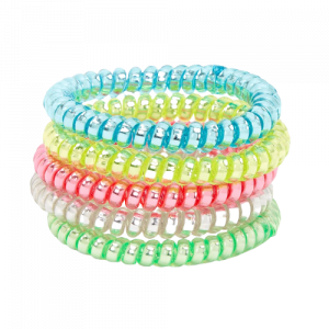 FASHION JEWELRY ELASTIQUES EN SPIRALES ARC EN CIEL 718-4