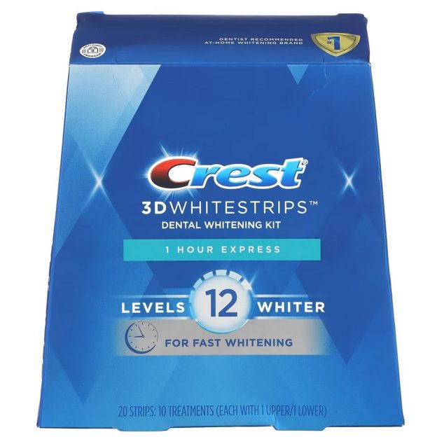 CREST 3D WHITESTRIPS KIT DE BLANCHIMENT 1H EXPRESS 12 LEVELS 20 BANDES