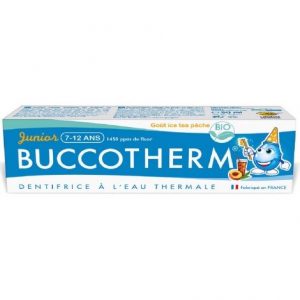 BUCCOTHERM DENTIFRICE JUNIOR 7-12 ANS ICE TEA PECHE BIO 50ML