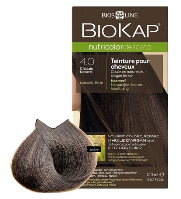 BIOKAP NUTRICOLOR DELICATO COLORATION 4.0 CHÂTAIN NATUREL