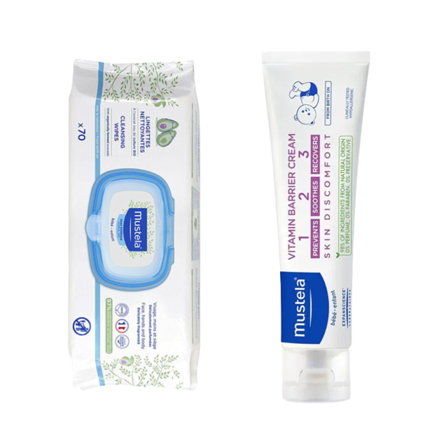 MUSTELA NON SLEEVE CRÈME DE CHANGE 100ML + 70 LINGETTES NETTOYANTES