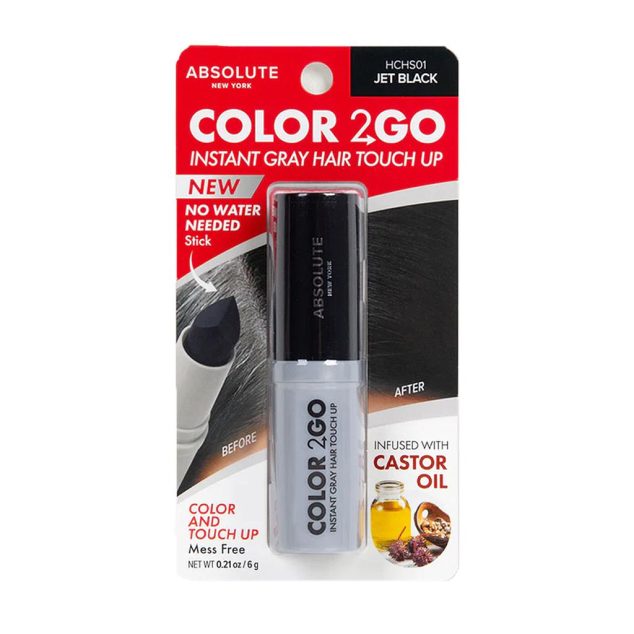 ABSOLUTE COLOR 2 GO HAIR STICK CHEVEUX 01 JET BLACK