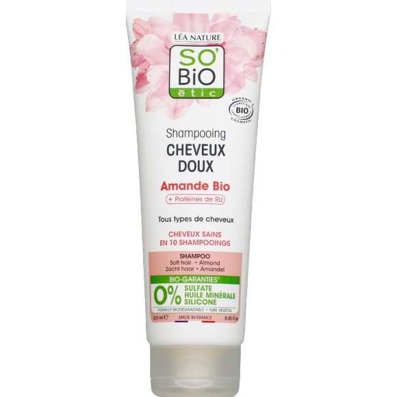 SO BIO SHAMPOOING CHEVEUX DOUX LAIT D'AMANDE BIO 250ML