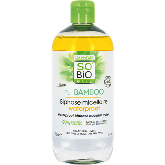 SO BIO BIPHASE MICELLAIRE PUR BAMBOO WATERPROOF 500ML