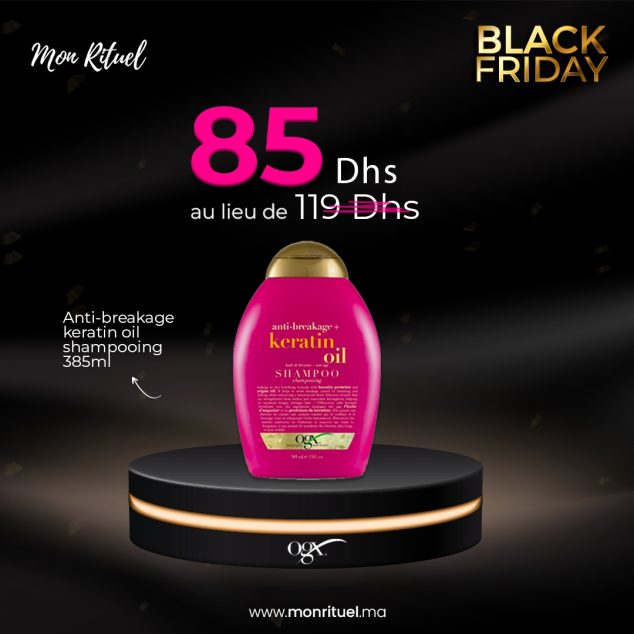 OGX ANTI-BREAKAGE + KERATIN OIL SHAMPOOING 385ML