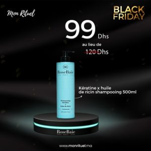 ROSE BAIE KÉRATINE X HUILE DE RICIN SHAMPOOING 500ML