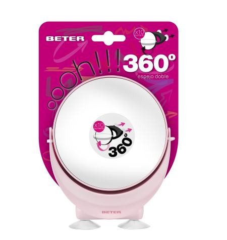 BETER OOOH 360° MIROIR MACRO DOUBLE x10 AVEC VENTOUSES