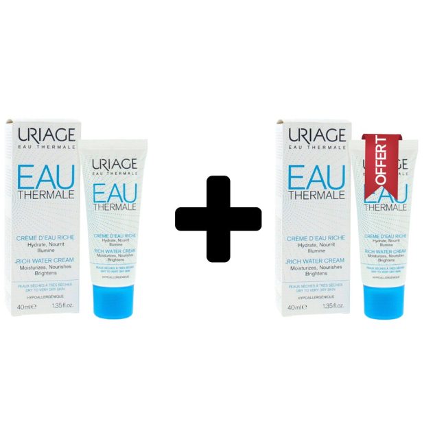 URIAGE EAU THERMALE CRÈME D'EAU LÉGÈRE 40ML + CRÈME D'EAU LÉGÈRE 40ML OFFERTE