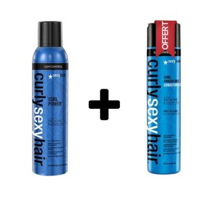 SEXY HAIR CURL POWER SPRAY MOUSSE 250ML + SHAMPOOING BOUCLES DÉFINIES OFFERT