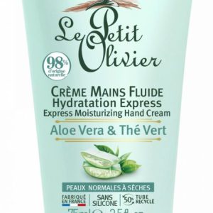 LE PETIT OLIVIER CRÈME MAINS FLUIDE HYDRATATION EXPRESS ALOE VERA & THÉ VERT 75ML