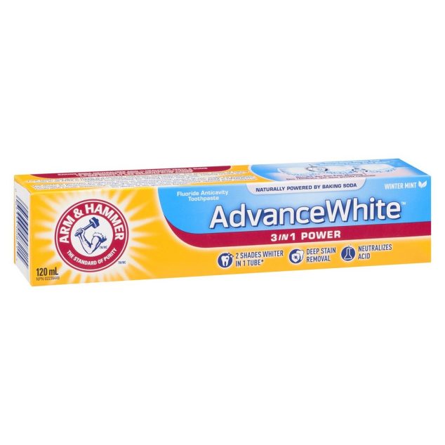 ARM & HAMMER ADVANCE WHITE 3 IN 1 POWER DENTIFRICE 120ML