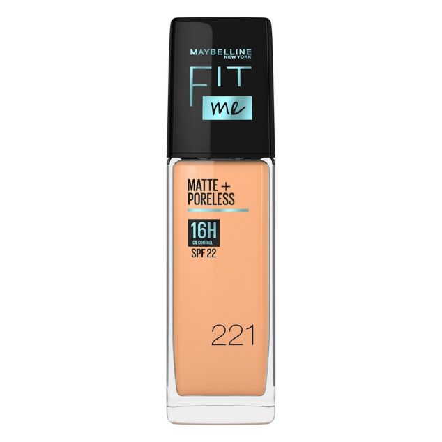 MAYBELLINE FIT ME MATTE PORELESS FOND DE TEINT LIQUIDE SPF 22 REF 221