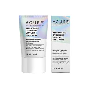 ACURE SOIN GLYCOLIQUE RESURFAÇANT DE NUIT CRÈME VISAGE 30ML