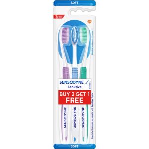 SENSODYNE SENSITIVE SOFT BROSSE À DENTS 3PCS